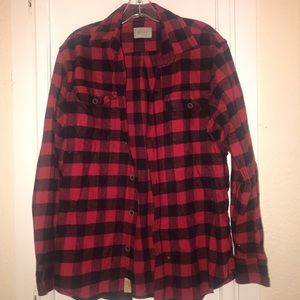 Men’s black and red flannel